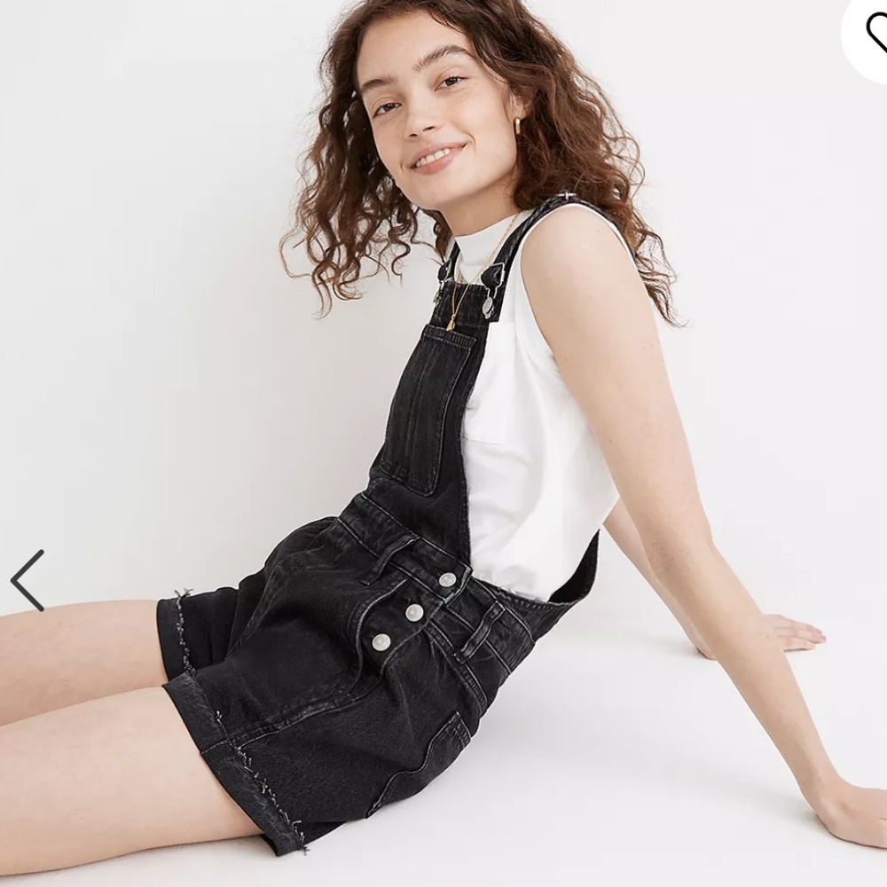 Madewell Adirondack short overalls in lunar wash